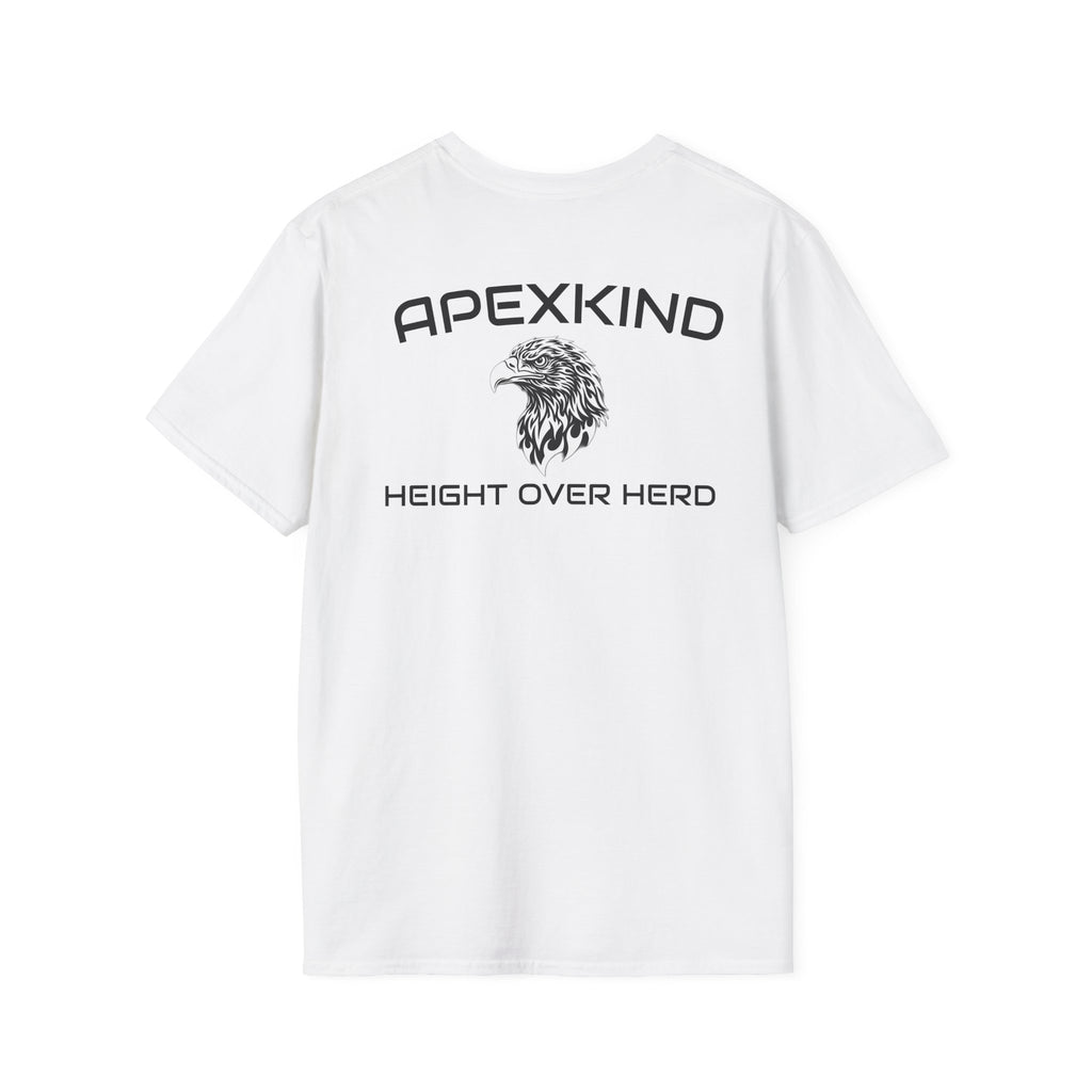 Men's Eagle Graphic T-Shirt – Premium Cotton Gym Tee | Apexkind "Height Over Herd"