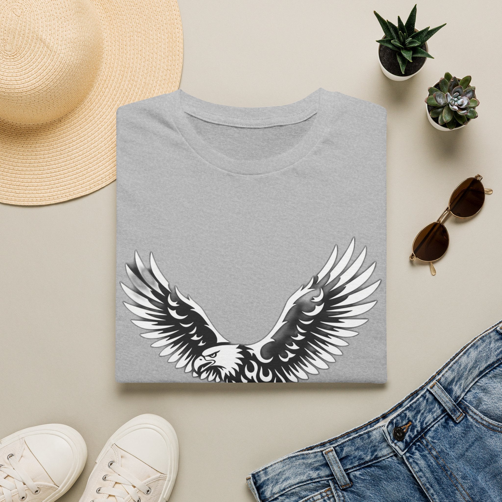 Flying Eagle Graphic T-Shirt | Soaring Eagle Wings Shirt