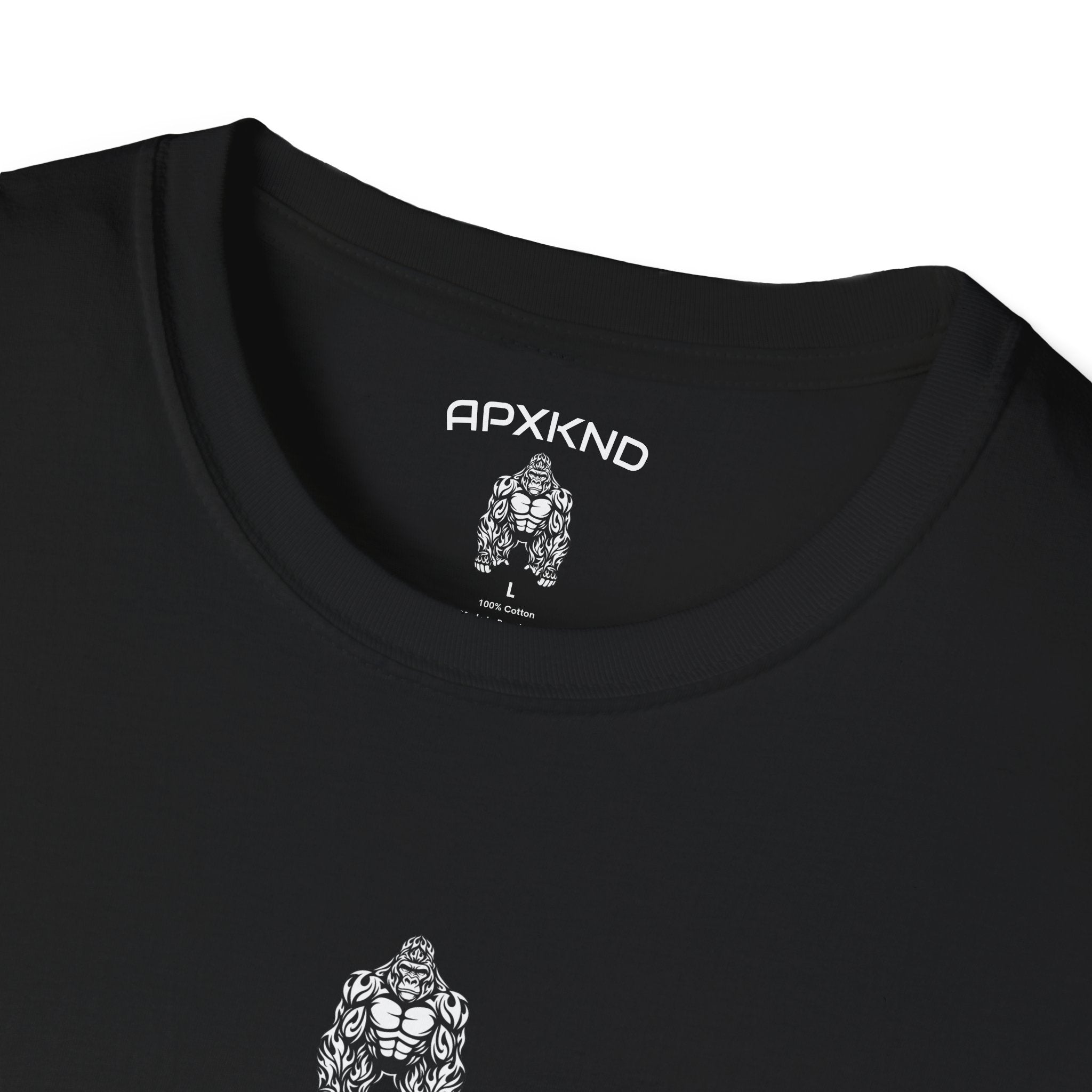 Apexkind Lead With Presence Gorilla Graphic T-Shirt – Unisex 100% Cotton Streetwear Tee, White