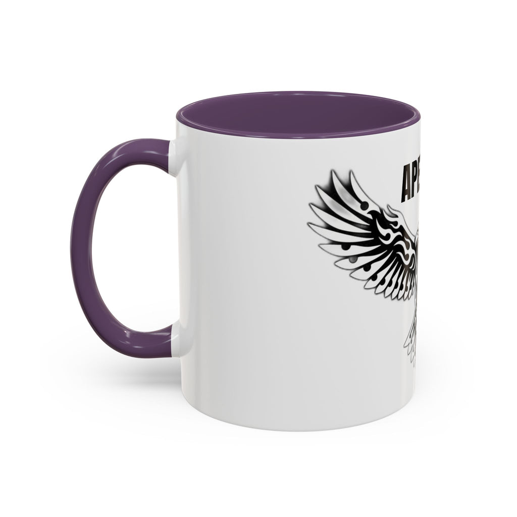 Tribal Eagle Accent Coffee Mug — Black Interior & Handle (11/15 oz)