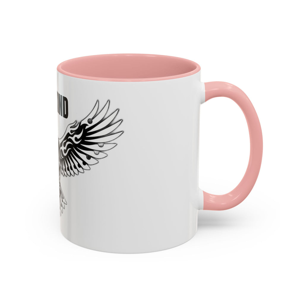 Tribal Eagle Accent Coffee Mug — Black Interior & Handle (11/15 oz)