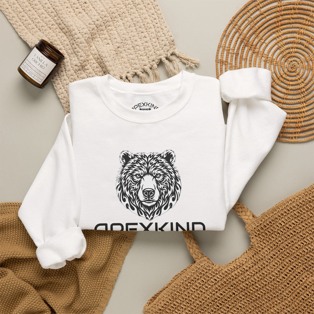 Bear Logo Sweatshirt — ApexKind "Walk Wild, Live Sharp" Crewneck