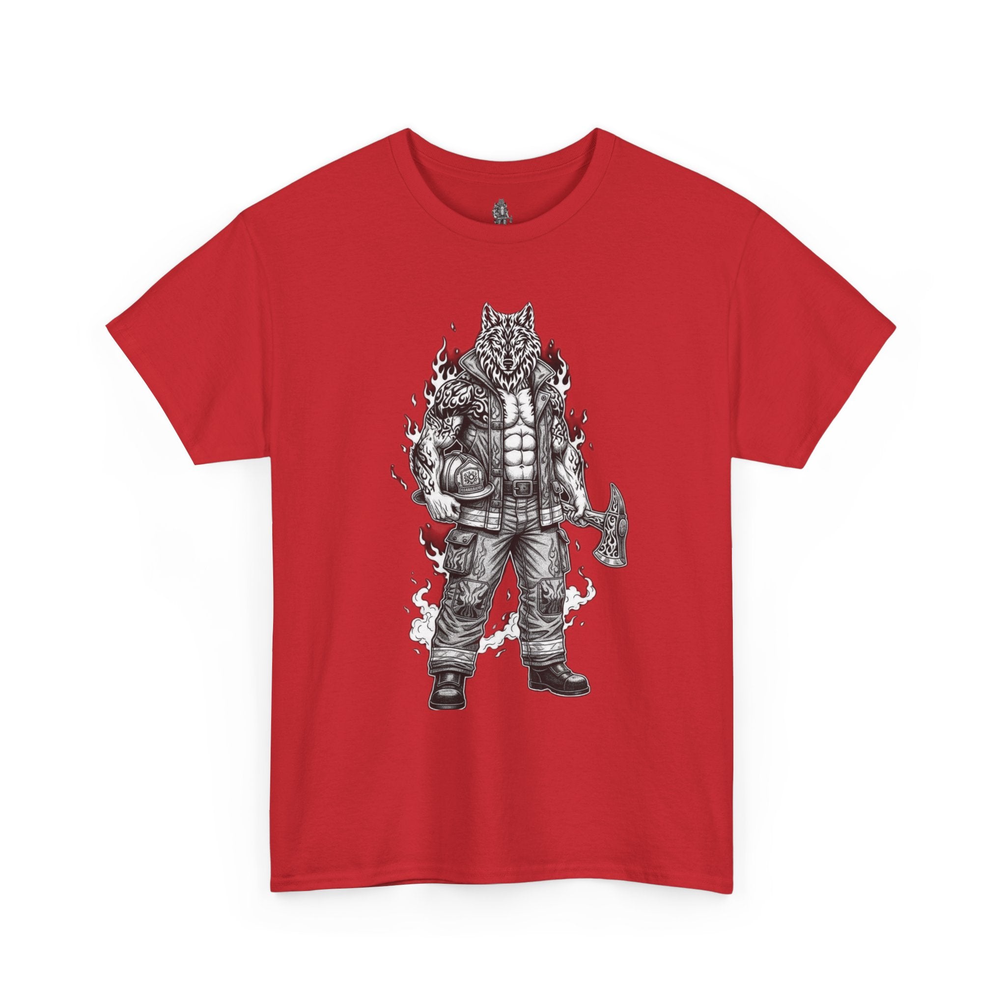 Wolf Firefighter T-Shirt —  Firefighter Graphic Tee