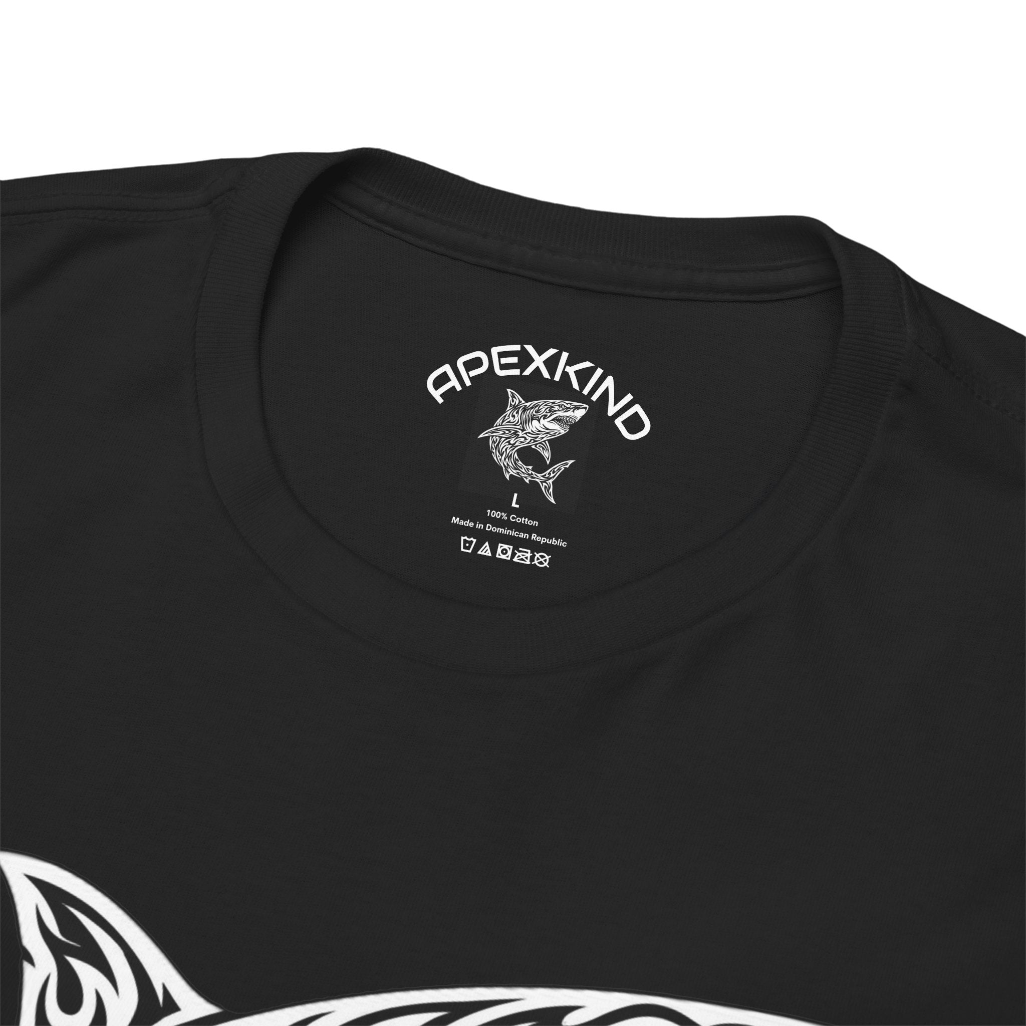 Shark Tribal Tee — APEXKIND "WALK WILD LIVE SHARP" Graphic T-Shirt