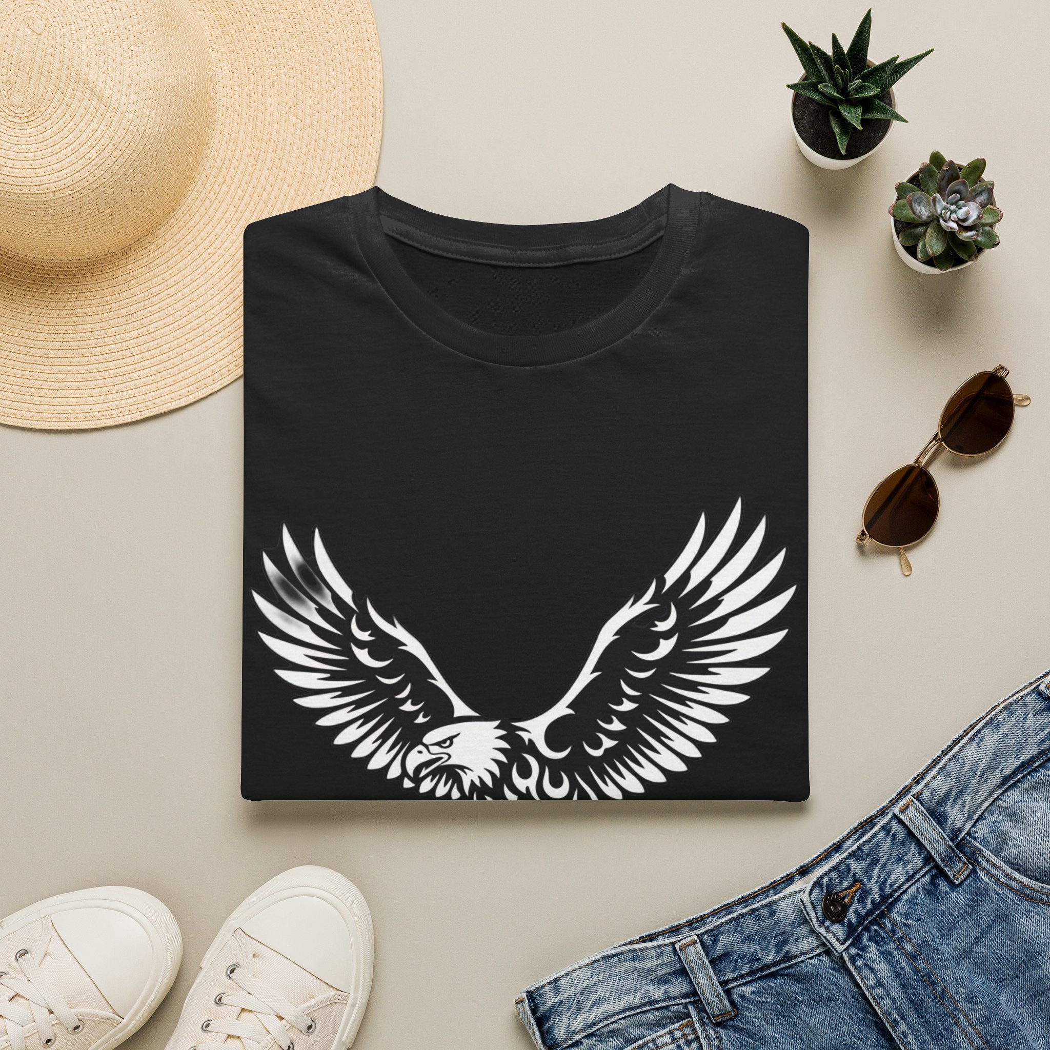 Flying Eagle Graphic T-Shirt | Soaring Eagle Wings Shirt