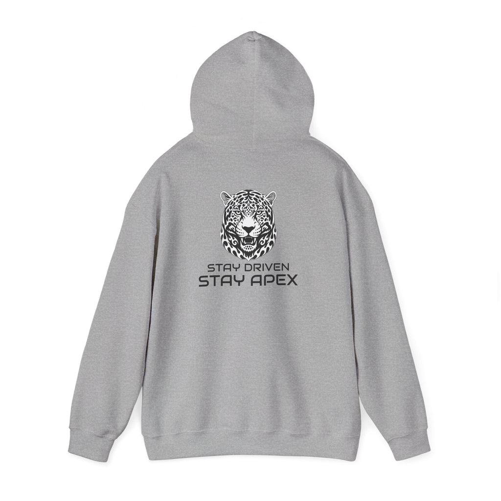 ApexKind Leopard Hoodie — 'Apex' Motivational Graphic Pullover