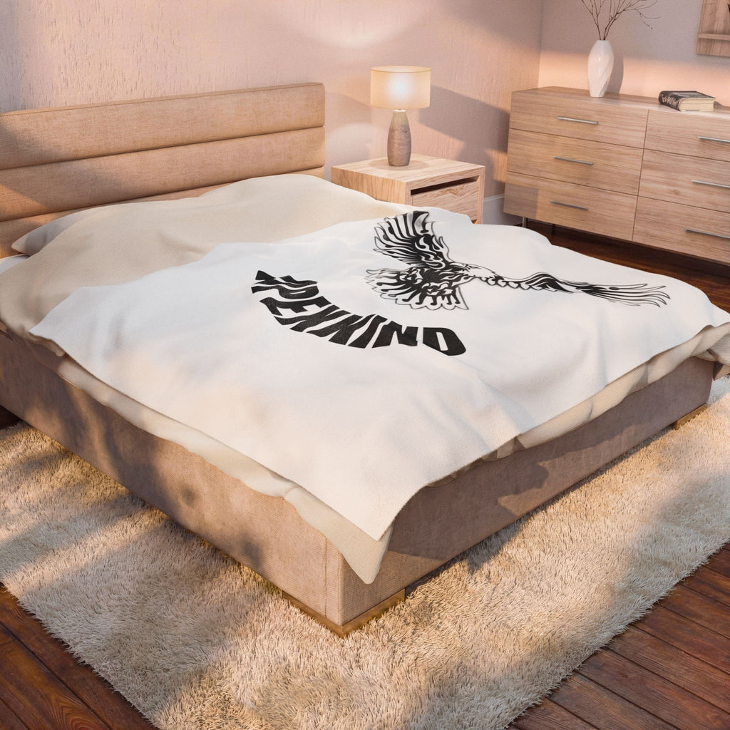 Eagle Graphic Plush Blanket — APEXXKIND Velveteen Throw