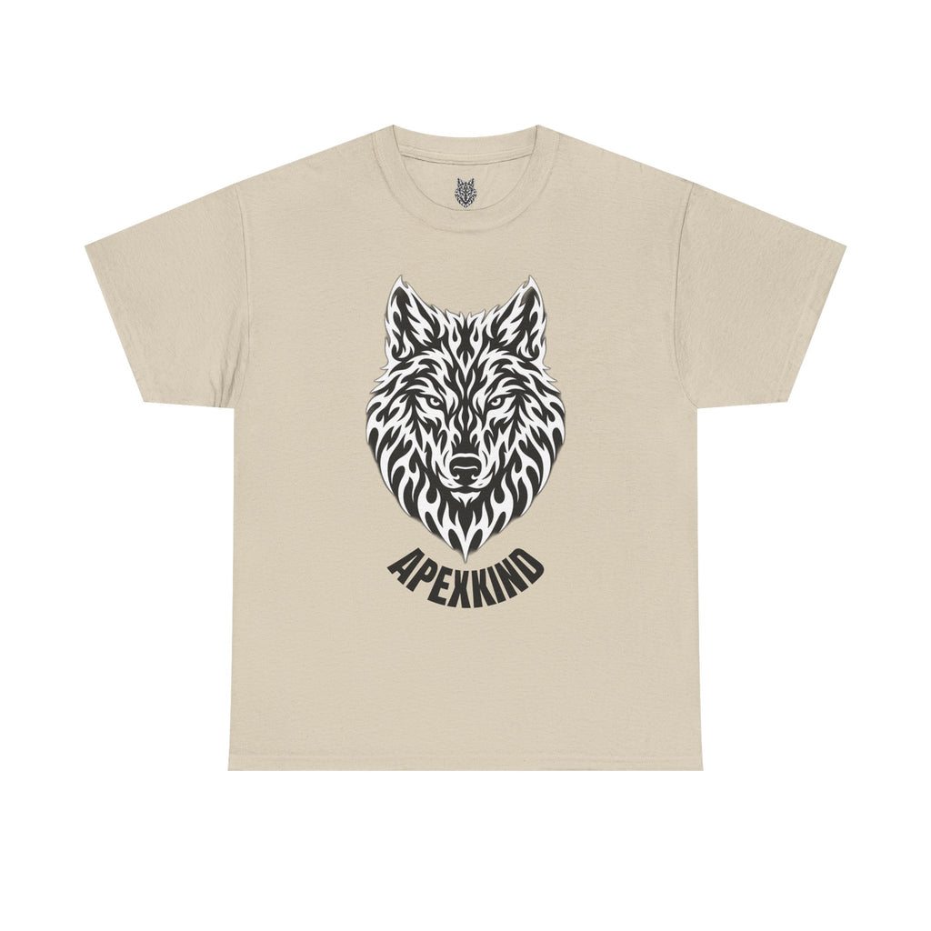 Wolf Head T-Shirt — 'Apexkind' Tribal Wolf Graphic Tee