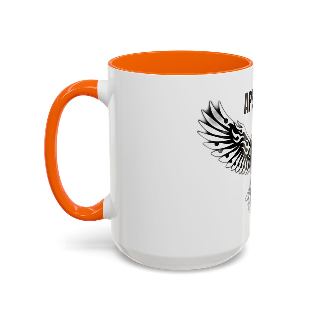 Tribal Eagle Accent Coffee Mug — Black Interior & Handle (11/15 oz)