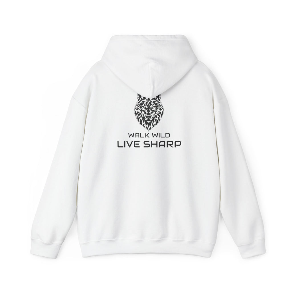 ApexKind Wolf Hoodie — Walk WIld 'Live SHarp' Motivational Pullover