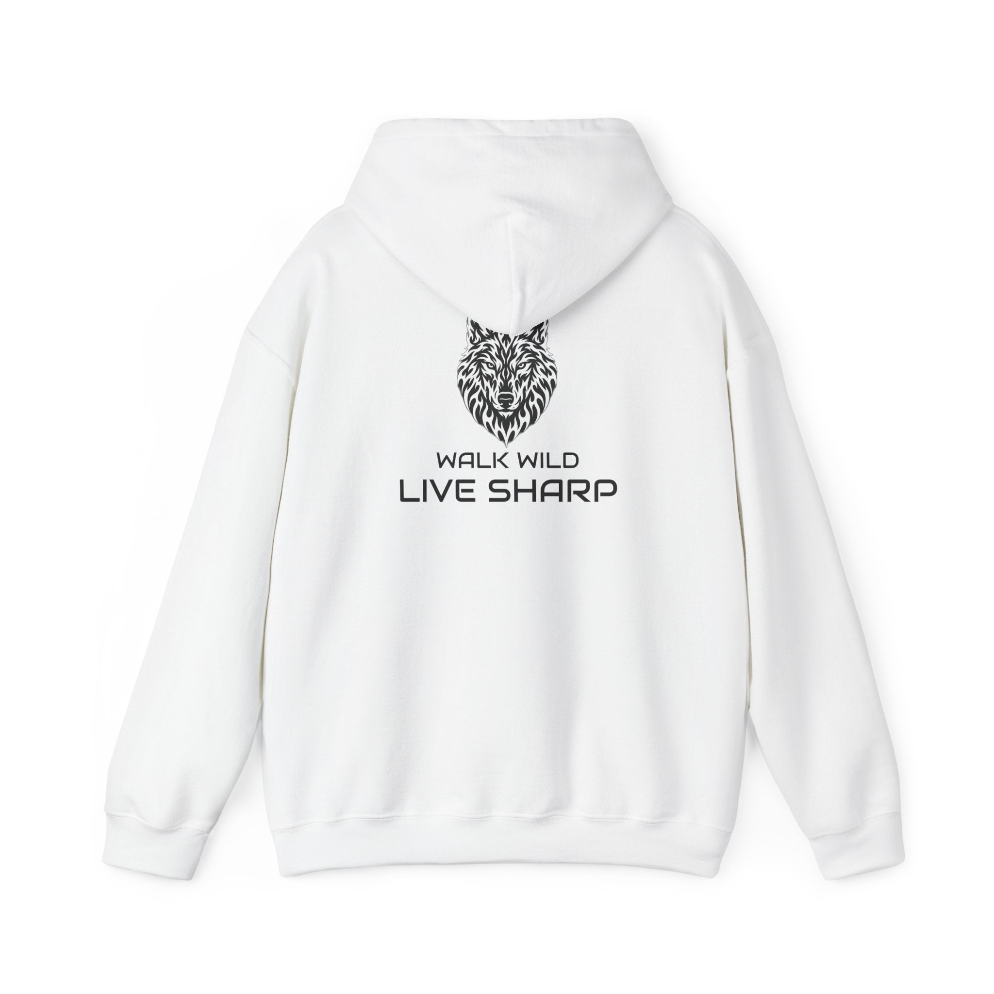 ApexKind Wolf Hoodie — Walk WIld 'Live SHarp' Motivational Pullover
