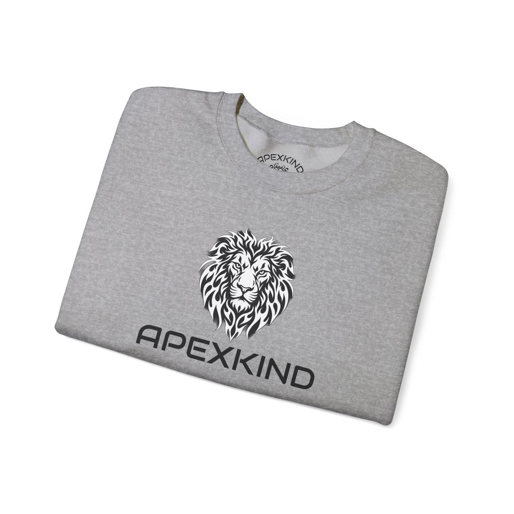ApexKind Lion Crewneck Sweatshirt — 'Walk Wild, Live Sharp' Graphic