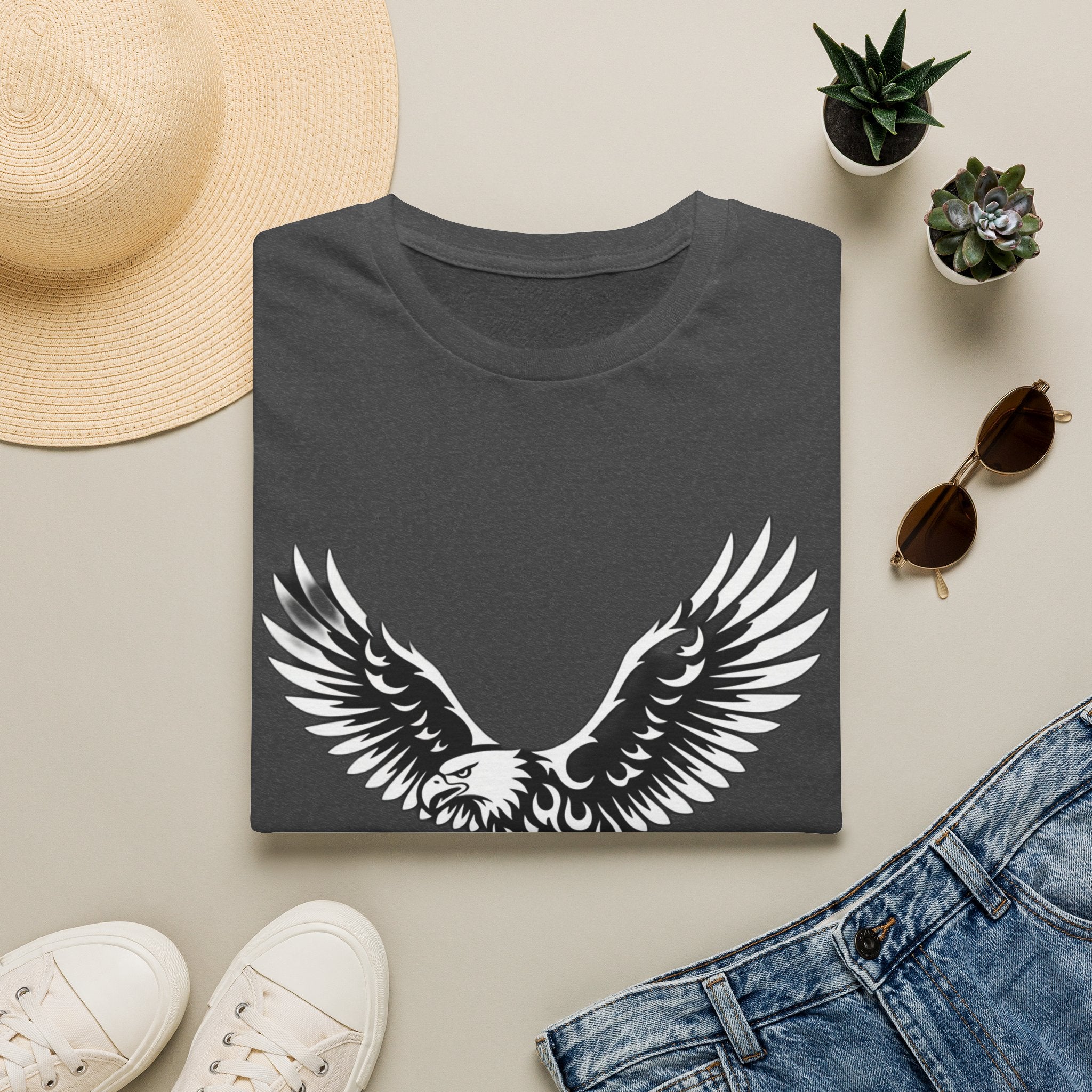 Flying Eagle Graphic T-Shirt | Soaring Eagle Wings Shirt