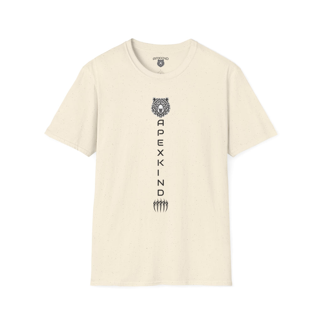 Apexkind Fear No Battle Grizzly Graphic T-Shirt – Unisex 100% Cotton Streetwear Tee, White