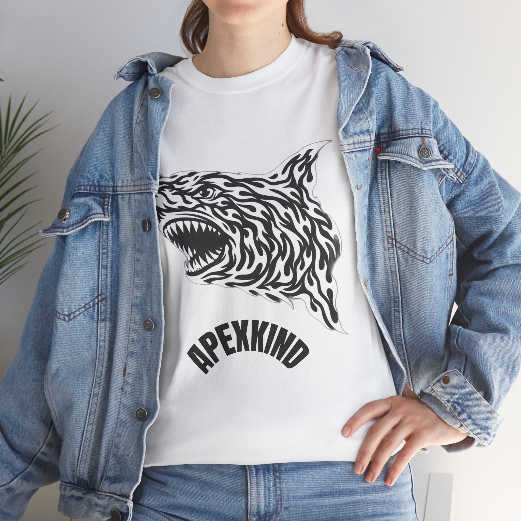 Tribal Flame Shark T-Shirt | Apex Predator Graphic Te