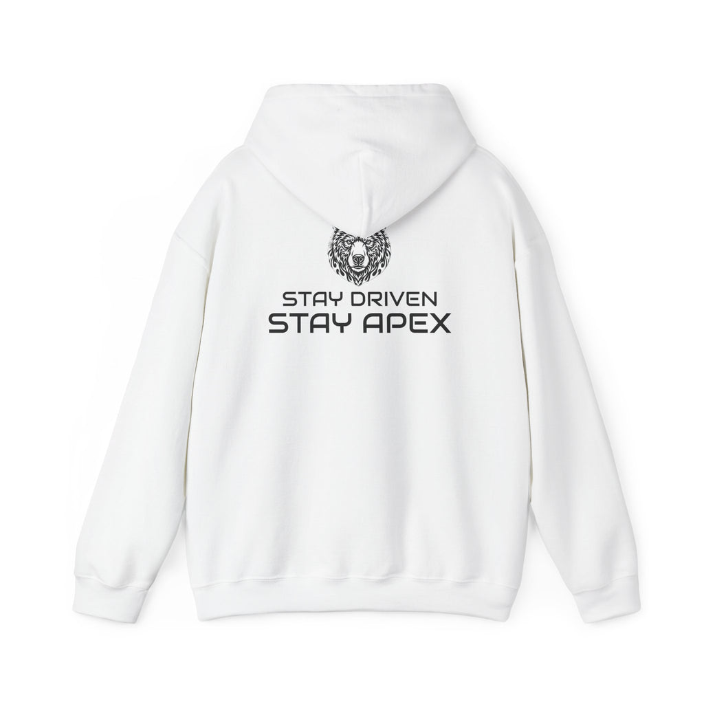 ApexKind Bear Hoodie — "Stay Driven Stay Apex" Motivational Pullover