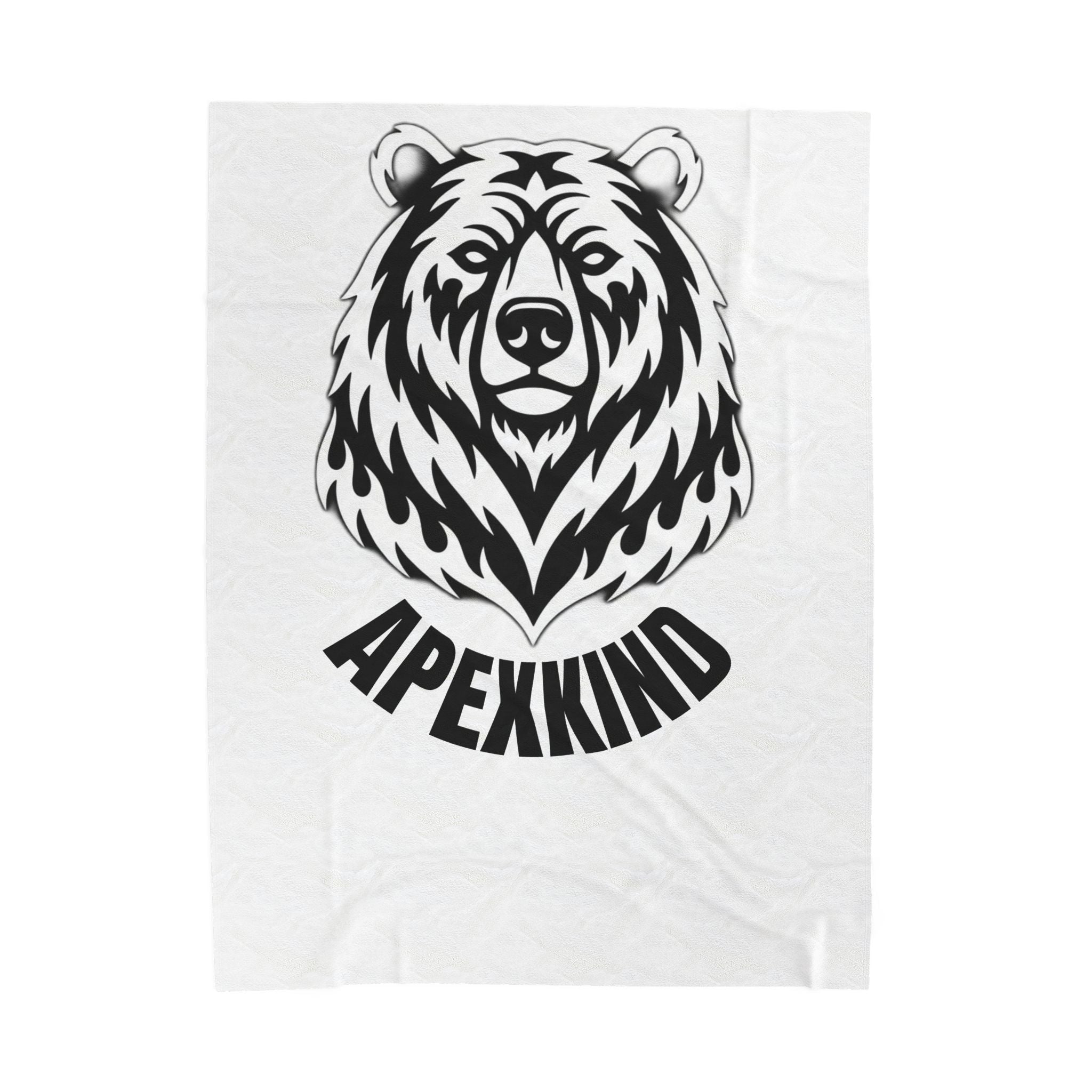 Apex Spirit Grizzly Plush Blanket — APEXXKIND Velveteen Throw