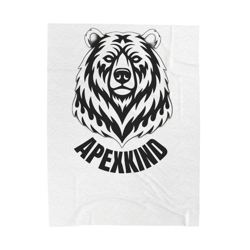 Apex Spirit Grizzly Plush Blanket — APEXXKIND Velveteen Throw