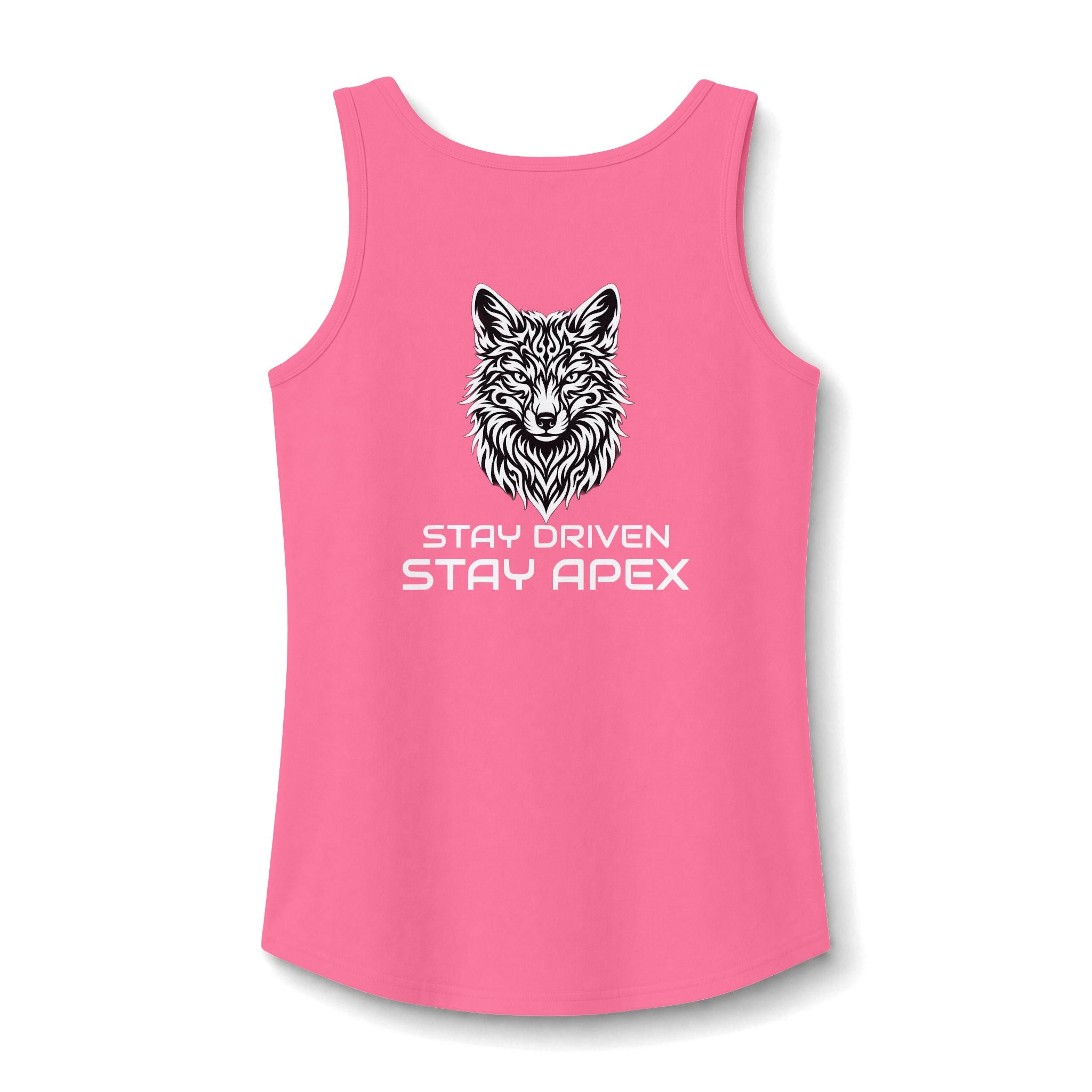 ApexKind Wolf Tank Top — "Stay Driven Stay Apex" Women's Cotton Tank