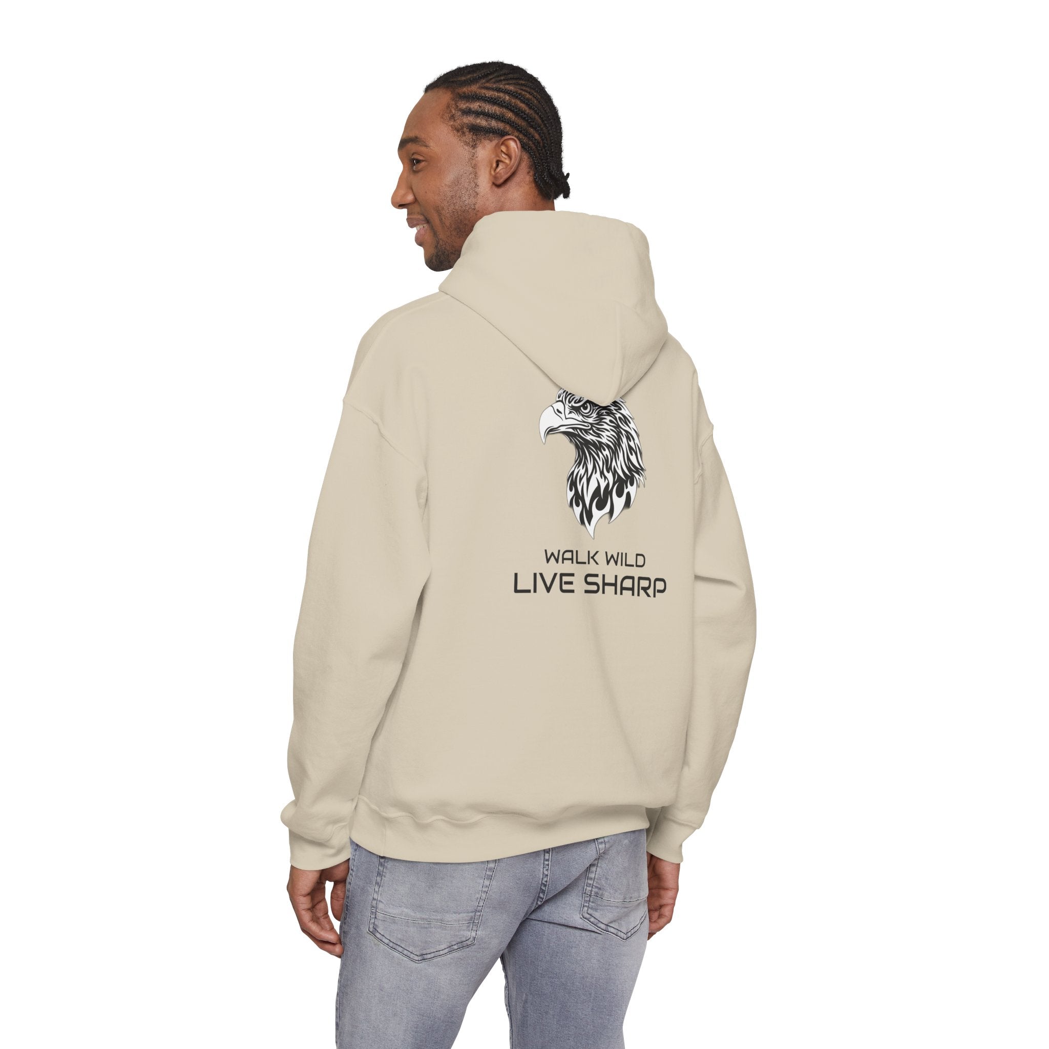 ApexKind Eagle Hoodie – 'Walk WIld Live Sharp' Graphic Pullover