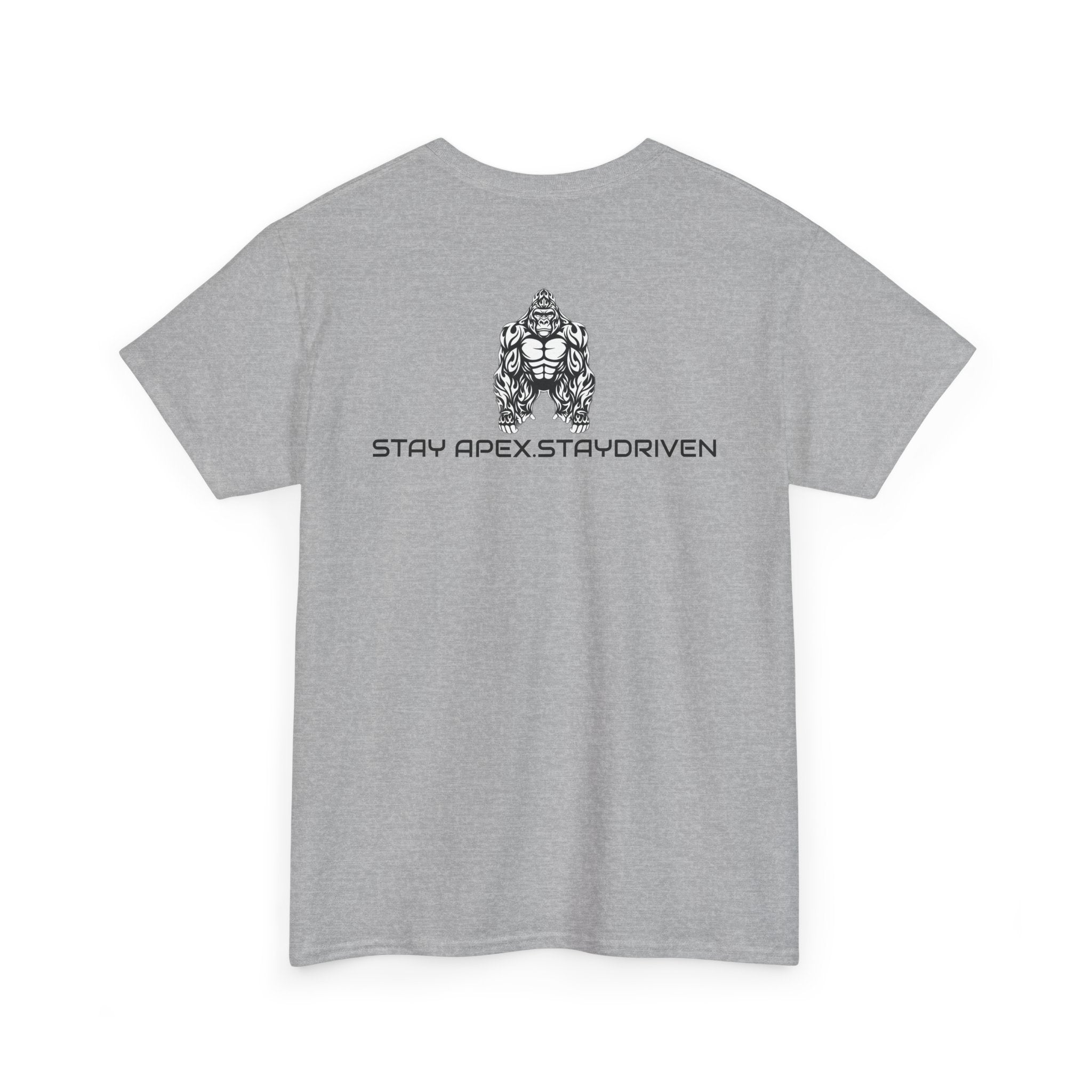 ApexKind Gorilla Graphic Tee — 'Stay Apex Stay Driven' Athletic Streetwear T-Shirt