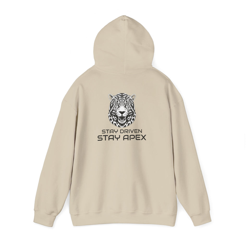 ApexKind Leopard Hoodie — 'Apex' Motivational Graphic Pullover