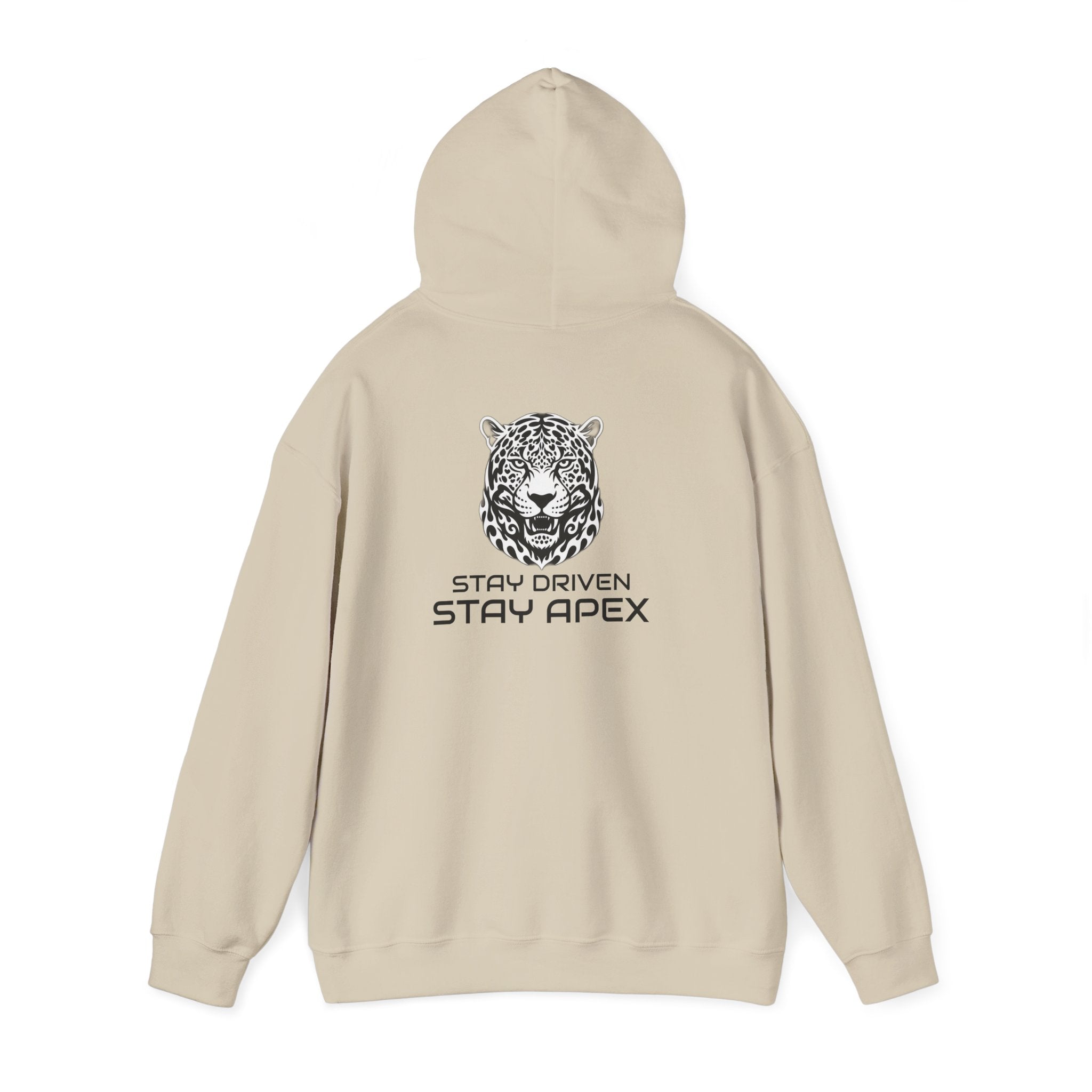 ApexKind Leopard Hoodie — 'Apex' Motivational Graphic Pullover