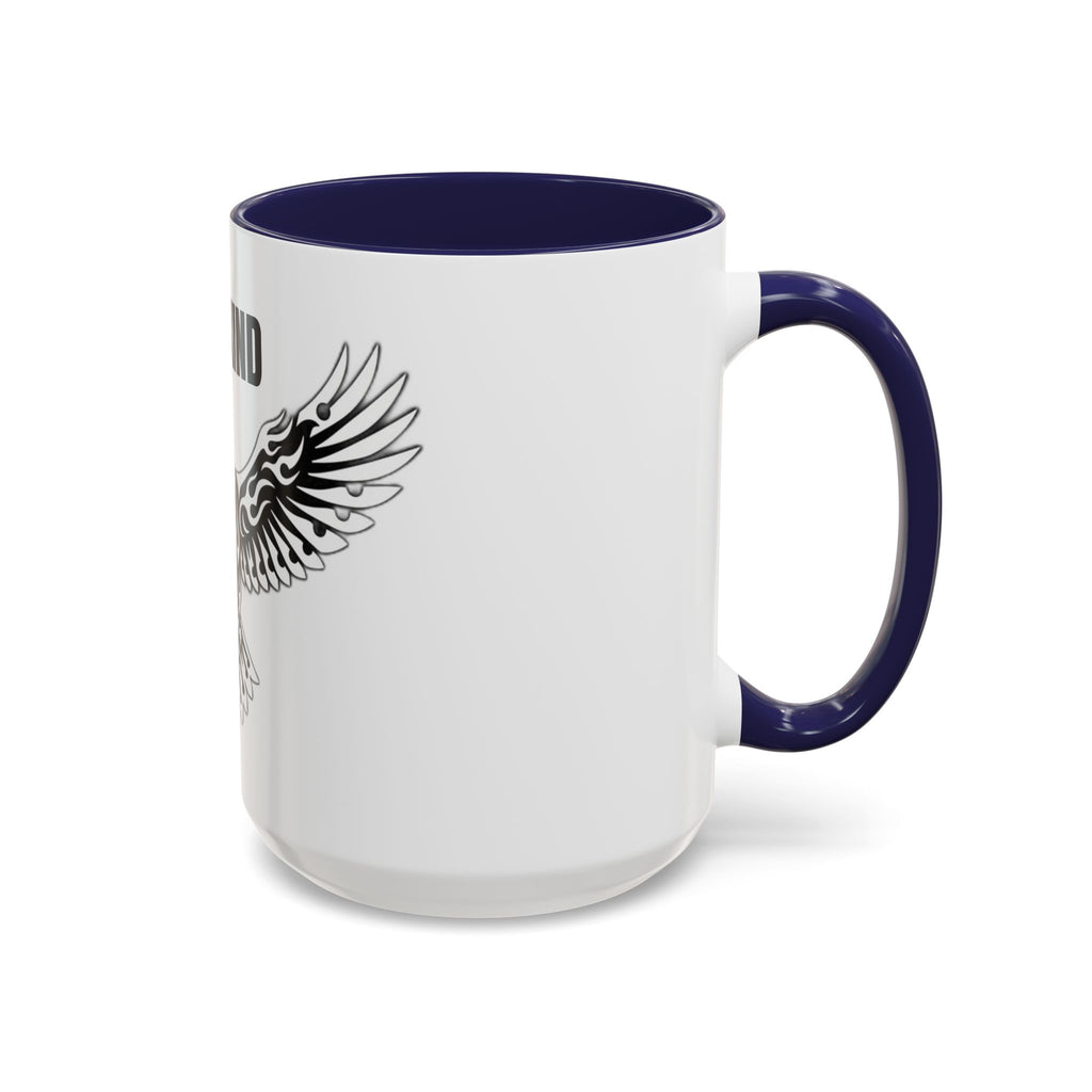 Tribal Eagle Accent Coffee Mug — Black Interior & Handle (11/15 oz)
