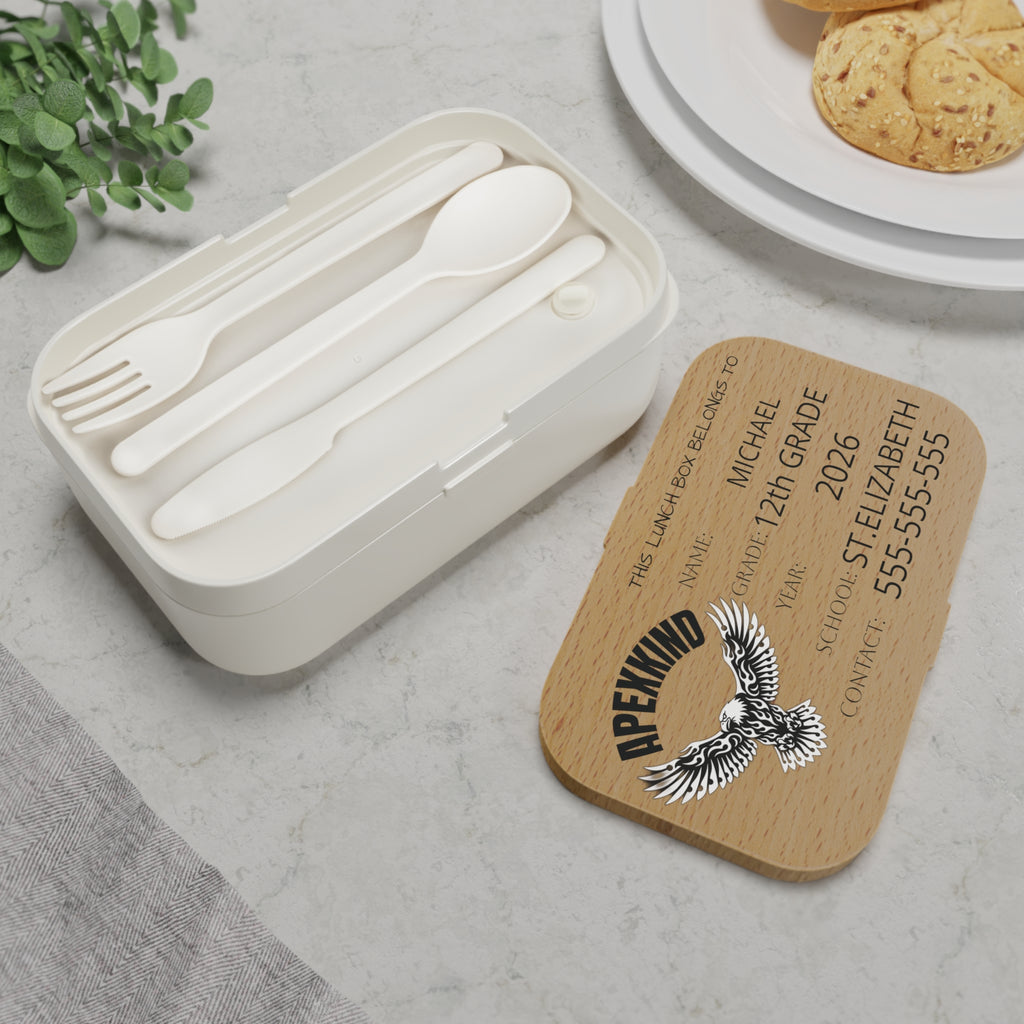 AMERICAN RAGLE Personalized Bento Lunch Box | Custom Name, Grade, School, Contact