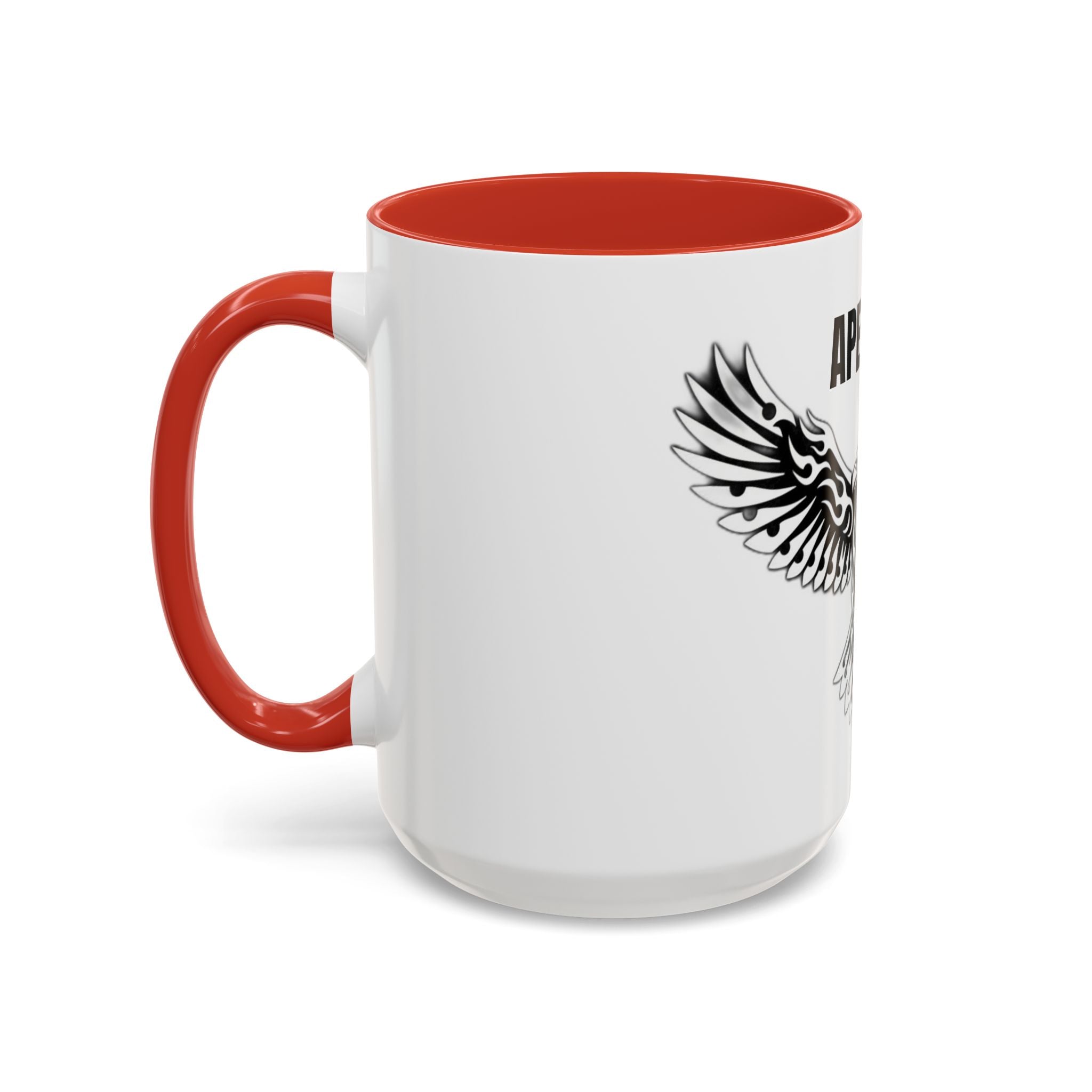 Tribal Eagle Accent Coffee Mug — Black Interior & Handle (11/15 oz)